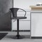 Armen Living Eagle Adjustable Height Swivel Gray Faux Leather and Black Wood Bar Stool with Black Metal Base LCEASWBABLGR - alternate 4